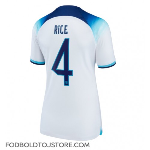 England Declan Rice #4 Hjemmebanetrøje Dame VM 2022 Kortærmet